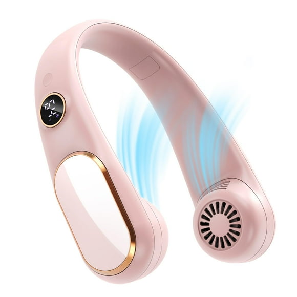 Ventilador de cuello Koonie recargable de 5 velocidades portátil sin aspas