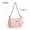 Pink, variant on Cartoon Eye Mesh Cylinder Crossbody Bag, Breathable Beach Toy Storage Tote with Adjustable Strap, 4 Colors Available