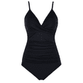 thumbnail image 5 of Firpearl Women's Tankini Swimsuits Twist V Neck Swim Top with Shorts Ruched Tummy Control Two Piece Bathing Suit, 5 of 6