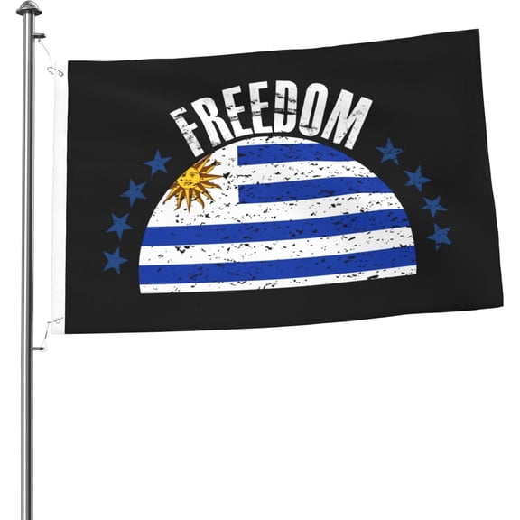 The Uruguay Flag And Freedom Flag 2x3 Ft Double-Sided Durable Outdoor Decorative Banner Polyester Home Flags Yard Lawn Welcome Flag