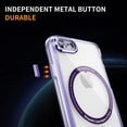 thumbnail image 2 of Magnetic for iPhone 7 / 8 / SE 2022 & 2020 Case, [Fit for MagSafe] [Never Yellowing] [Military Grade Rugged Durable Protection] Back Slim Clear Wireless Charging Shockproof Premium Phone Case,Purple, 2 of 7