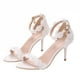 thumbnail image 1 of 1 pareja encaje punteado zapatos de tacón alto novia sexy boda tacones altos (blanco), 1 of 6