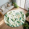 thumbnail image 2 of Saint Patrick's Day Washable Area Rug&nbsp;6 ft Watercolor Spring Green Floral Lucky Shamrocks Plant Soft Round&nbsp;Rugs for Living Room, Non Slip Carpet for Bedroom&nbsp;Entryway Dining Room, 2 of 9