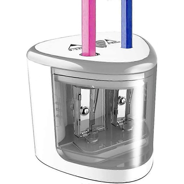 Electric Pencil Sharpener, Children's Automatic Pencil Sharpener, Professional 2-Hole Pencil Sharpener for Thick Colored Pencils, Large Pencils and Th