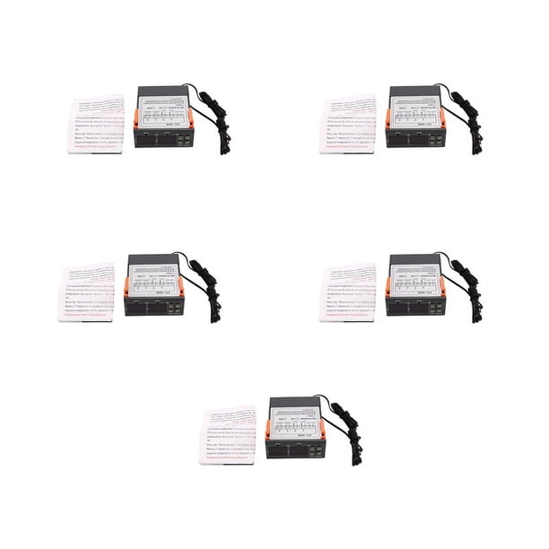 5X Stc-3008 110-220V Controlador de Temperatura de Termostato Digital Dual para Incubadora Termostato HigróMetro Deshumidificador Humidistato