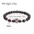 thumbnail image 3 of RSAMD Luxury Crown Natural Stone Matte Black Charm Men's Copper Bead Fashion Bracelets-D060-2, 3 of 3
