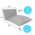 thumbnail image 3 of Imaginarium Memory Foam Fun Pillow with Fiber-Filled Body Topper and Cool-to-the-Touch Cover, Gray, 3 of 6
