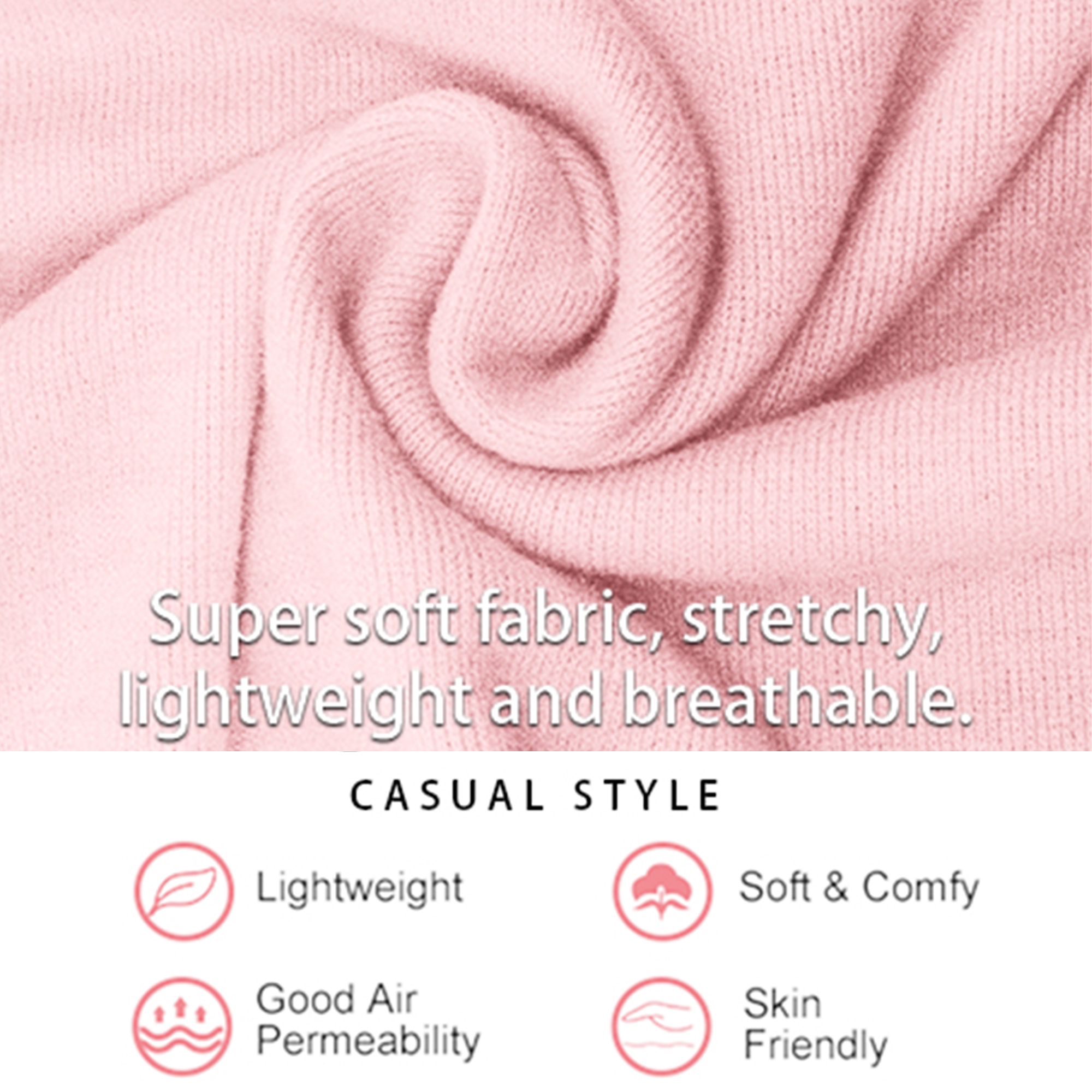 VDJ Women's V-Neck Button-Up 3/4 Sleeve Top, Pink photo 5