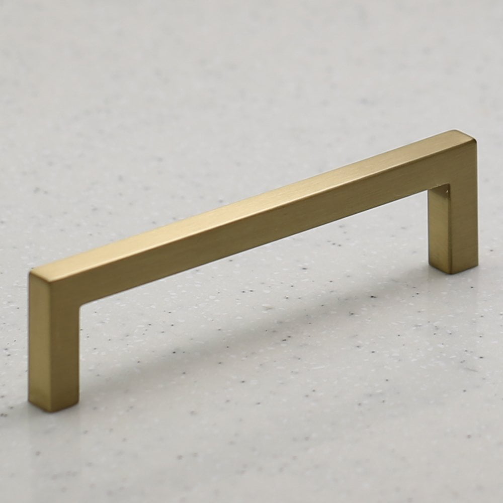 Hamilton Bowes Satin Brass Square Hardware Euro Style Modern