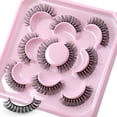 thumbnail image 5 of 5 Pairs Russian Curl D-Curve False Eyelashes - Thick Curly Lashes, Voluminous Look for Daily & Party Makeup, 5 of 19