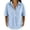 Blue C, variant on Button Down Shirts for Women Short Sleeve Summer Tops Cotton Linen Dressy Casual Work Blouse with Pocket Navy M