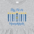 thumbnail image 4 of Inktastic 1st Hanukkah Candles Girls Baby Dress, 4 of 5