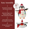 thumbnail image 5 of Best Choice Products 4-Piece Lighted 3ft Pop-Up Penguin Family Outdoor Christmas Decoration w/ 300 LED Lights - Red, 5 of 7