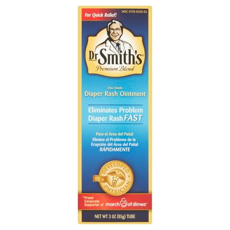 Dr Smith's Premium Blend Zinc Oxide Diaper Rash Ointment, 3 oz