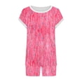 thumbnail image 4 of Levmjia Womens Pajama Set 2 Piece Cotton Short Sleeve Sleepwear Loungewear Soft Comfortable Summer Nightwear Set with Pants Casual Home Wear, 4 of 5