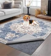 Non-Slip Rug Pads 1/4” Thick, 5x8Ft Waterproof Rugs Non Skid Rug Pad for All Floors and Finishes Durable Hardwood Floor Protective Felt Keeps Rugs in Place, Safe and Securre