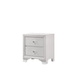 thumbnail image 5 of Transitional Style Frost Finish 5pc King Size Bedroom Set Bed Dresser Mirror Nightstand White LED Light Upholstery Headboard, 5 of 5