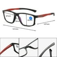 thumbnail image 2 of 3 Pairs of Men's Blue Light Blocking Sports Reading Glasses 4.00 Ultra-light Two-tone Presbyopic Glasses Square Readers +4.00, 2 of 4