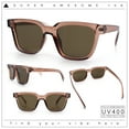 thumbnail image 2 of Retro Concave Curved Hipster Horn Rim Plastic Sunglasses All Brown, 2 of 8