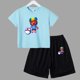 thumbnail image 3 of Conjunto de 2 piezas de camiseta y pantalones cortos divertidos de verano para niños y adolescentes, juego de lucha de algodón, Anime, Cosplay, ropa informal para niño y niña, conjunto para bebé, 3 of 5