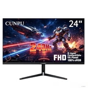 CUNPU 24 Inch Gaming Monitor 1080P/FHD 240Hz 1ms Fast VA, Adaptive Sync, sRGB 100%, Compatible with 1080P/FHD 200Hz/180Hz/165Hz/120Hz/100Hz, HDMI 2.1 DP 1.4, VESA Mount