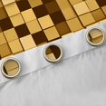 thumbnail image 4 of Manfei Teens Honeycomb Geometric Blackout Curtains Set of 2 (52x84 Each), Orange Chic Abstract Window Curtains, Rectangle Square Curtains and Drapes, Living Room Curtains Decor, 4 of 6