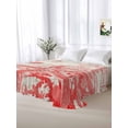thumbnail image 5 of Coastal Red Twim Size Flat Sheet, Wrinkleproof & Fadeproof Cooling Flat Bed Sheet Only, Nautical Coral Seahorse Starfish Shell Breathable Soft Bedding Top Sheets 66 x 96 Inches, 5 of 8