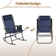 thumbnail image 6 of Yaheetech Zero Gravity Chair for Patio w/ Pillows and Cup Holder Trays-Navy Blue, 6 of 8