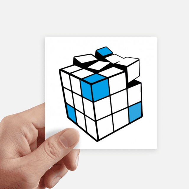 Magic Cube Color Toy Art Deco Fashion Sticker Square Waterproof Stickers Wallpaper Car Decal