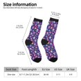 thumbnail image 2 of Bingfone Compression Socks for Women and Men Long Socks for Running Athletic Cycling Nurse- colorful Skull butterfly flower1, 2 of 6