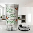 thumbnail image 5 of Stainless Steel Tumbler For Inspiration When You Love What You Have You Have Monarch Butterfly Cotton Flower Vintage Farmhouse Uplifting Gifts For Women, 5 of 6