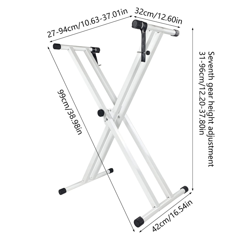 WINDLAND Adjusted Panio Keyboard Holder Panio Stand Double Braced Electric Paino Stand with Locking Strap for Electronic Piano