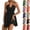 10# Black, variant on Women's Summer Mini Dress Halter Backless Sleeveless A Line Ruffle Hem Flowy Cami Dresses Sundress,Blue M