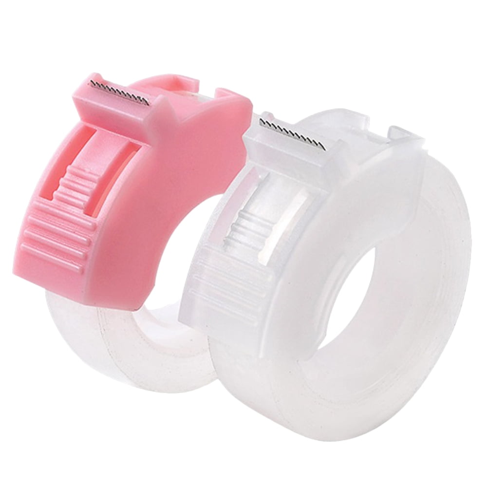 2 Sets Mini Plastic Tape Dispenser Taper Cutter Adhesive Tape Cutting Tools