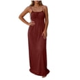 thumbnail image 2 of Horkkom Backless Dresses for Women Sleeveless Solid Color Summer Dresses Flowy Casual Daily Maxi Dresses, S-2XL, 2 of 9