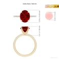 thumbnail image 5 of ANGARA Lab Grown 3.3 Ct Peg Head Oval Ruby Classic Engagement Ring for Women in 14K Yellow Gold (Size-10x8mm) | July Birthstone, Birthday, Anniversary, Jewelry Gift for Women | Lab-Grown Ruby Ring, 5 of 7