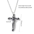 thumbnail image 5 of TRINGKY Men Women Christian Jesus for Cross Necklace with Chain Metal Alloy Christ Crucifix Pendant Neckwear Religious Prayer Christmas Jewelry Gifts, 5 of 9