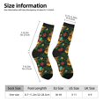 thumbnail image 2 of Daiia Mask Tropical Flower Print Crew Socks – Soft Breathable Long Socks for Men & Women, Moisture-Wicking & Comfortable Daily Wear Socks, One-Size Fits Most (US 5-11), 2 of 6