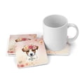 thumbnail image 3 of Happy Mother's Day Jack Russell Terrier with Flower Crown and Greeting Card Set of 4 Stone Coasters Parson Jack Dog Lover 4x4in Absorbent Soapstone Coaster - 13004, 3 of 5
