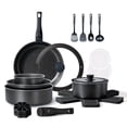 thumbnail image 4 of 24-Piece Nonstick Cookware Set with Removable Double-Lock Safety Handles, Stackable Space-Saving Design, PFOA & Cadmium Free, Kitchen Pots and Pans Set for All Cooking, 4 of 7