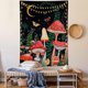 thumbnail image 4 of Tapiz De Setas Luna Y Estrellas Tapiz De Pared Mariposa Tapiz Vertical Estética Tarot Tapiz Colgante De Pared Para Dormitorio Sala De Estar Decoración (m/130x. Afortunado Sencillez, 4 of 5