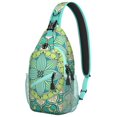 thumbnail image 1 of Folk Style Mandala Pattern Sling Backpack, Ethnic Traditional Crossbody Bag with Boho Geometric Design, Lightweight Travel Shoulder Daypack, 1 of 6