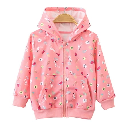 

WIBACKER Toddler & Girls Boys Thin Full Zip Hoodie Soft Sweatshirts Printed Kids Sweater Hooded Swan 3Y