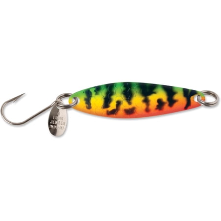 Needlefish Spoon - 2026 New Trolling & Casting Lure for Trout Kokanee & Salmon - 1.5 Body Length - Fire Tiger Color - Thin Flutter Spoon Mimics Injured Baitfish - High Visibility Reflective Finish