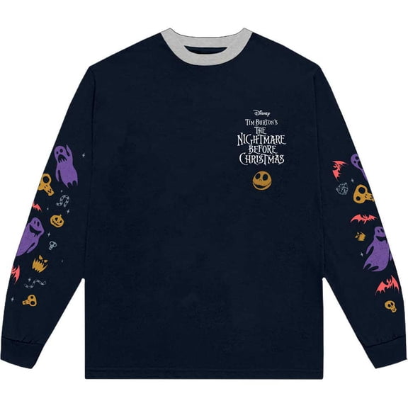 The Nightmare Before Christmas Unisex Long Sleeve T-Shirt: Ghouls (Embellished) (Small)