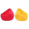 thumbnail image 1 of Funda Impermeable para Puf Yotijar de Almacenamiento de Peluche Rojo y Amarillo, 1 of 9