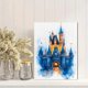 thumbnail image 2 of Qisvanset 12x16 Inch Watercolor Fairy Castle Canvas Wall Art, Whimsical Princess Art Decor for Kids Nursery Room, 2 of 8