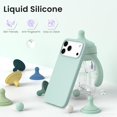 thumbnail image 3 of Compatible with iPhone 17 Pro Max Case,Slim Liquid Silicone 4 Layers Soft Gel Rubber Shockproof Protective Phone Case 6.9" with Anti-Scratch Microfiber Lining-Mint Green, 3 of 7