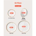 thumbnail image 6 of KFFKFF 32-Piece Ceramic Dinnerware Collection for Eight, Includes Round Plates and Bowls, Durable and Scratch-Resistant, Safe for Dishwasher and Microwave, Ideal for Serving Dessert, Salad, Soup, 6 of 9