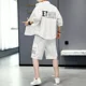 thumbnail image 3 of Camiseta Hombre Trajes Deportivos Blancos Ropa de Hombre Alfabeto Conjuntos de Pantalones Cortos Esenciales Chándal de Jogging Novedad en Alta Calidad Chic, 3 of 5